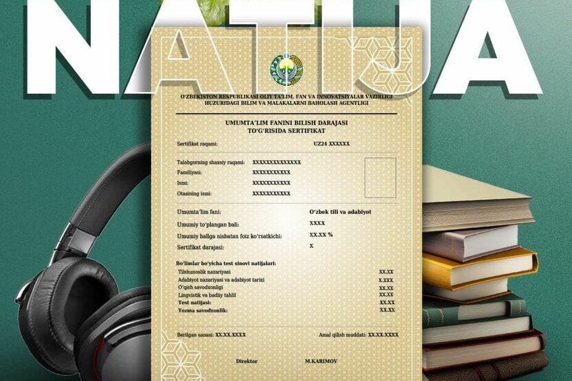 27-30-dekabr kunlari o‘tkazilgan milliy sertifikat imtihoni natijalari e’lon qilindi